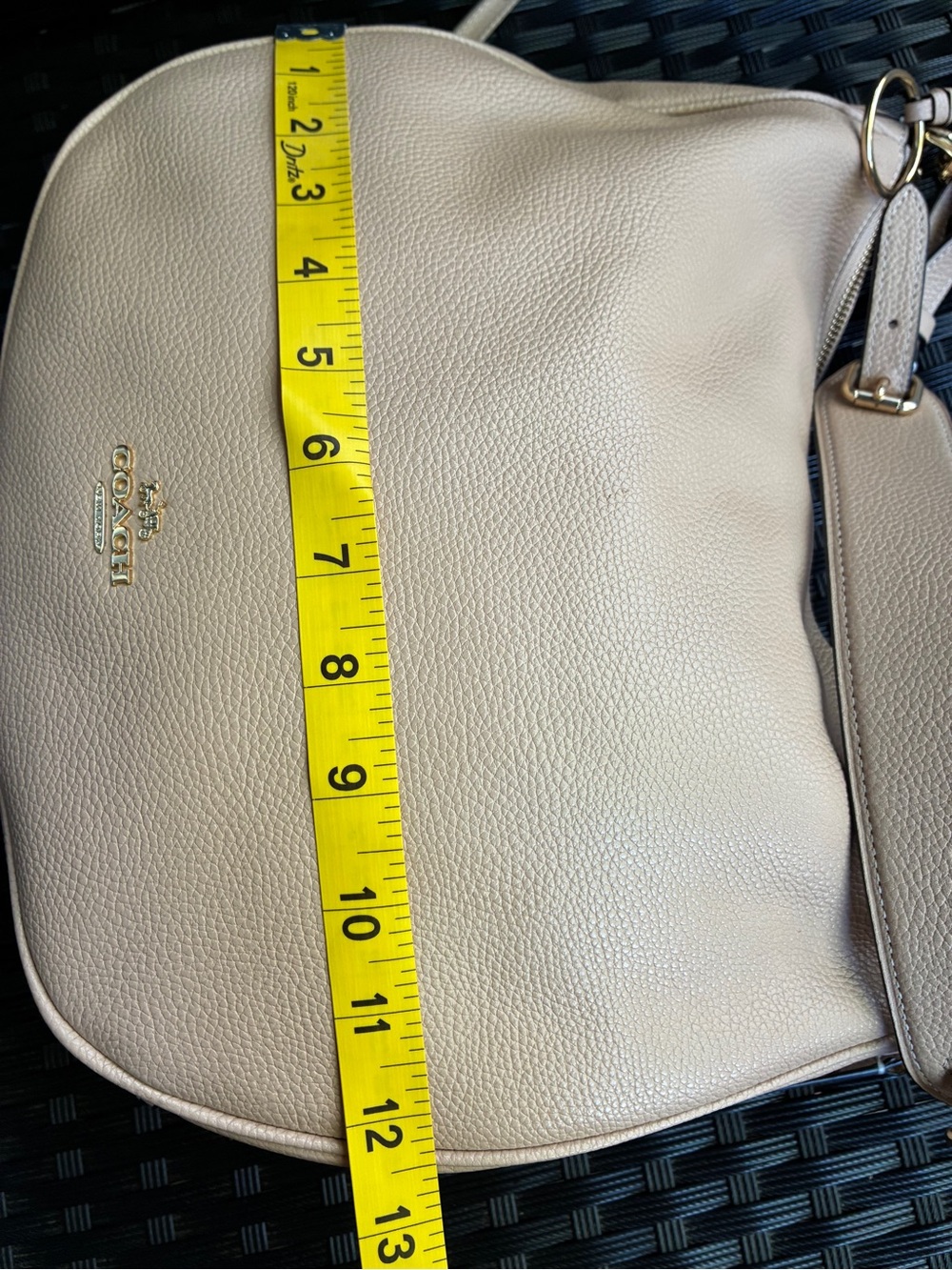 COACH BAG,Coach Pebbled Leather Hobo Bag in Light Beige - Picture 3 of 16
